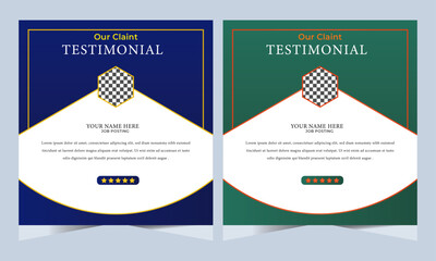 Claint testimonials for feedback information message minimalist presentation ranking speech recommendation social media post banner design inspiration positive product service as well as element     