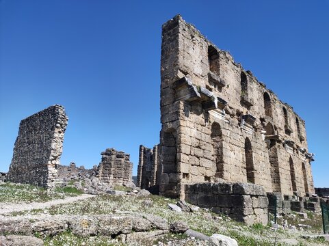 ruins of the ancient city of aspendos