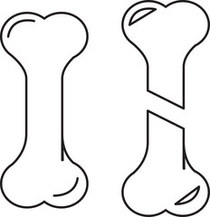 Vector bones icon. EPS10.