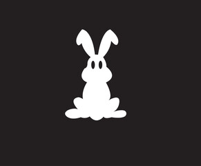 Easter bunny icon. Eps10.