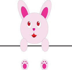 Easter bunny icon. Eps10.