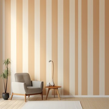 Simple large vertical strip beige gradient, front wallpaper background pattern, with copy space and space for text or design photo