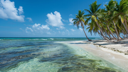 Fototapeta premium Tropical Paradise, Serene Beach Escape