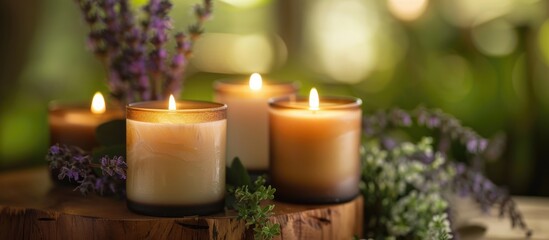 Handcrafted soy wax candles displayed in a photo.