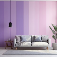 Simple large vertical strip mauve gradient, front wallpaper background pattern, with copy space and space for text or design photo - obrazy, fototapety, plakaty
