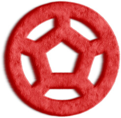Ball Football Red Fluffy Icon