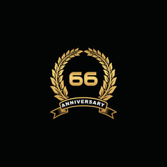66th golden anniversary logo on black background