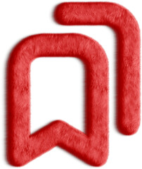 Bookmarks Red Fluffy Icon