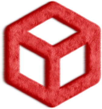 Box Red Fluffy Icon