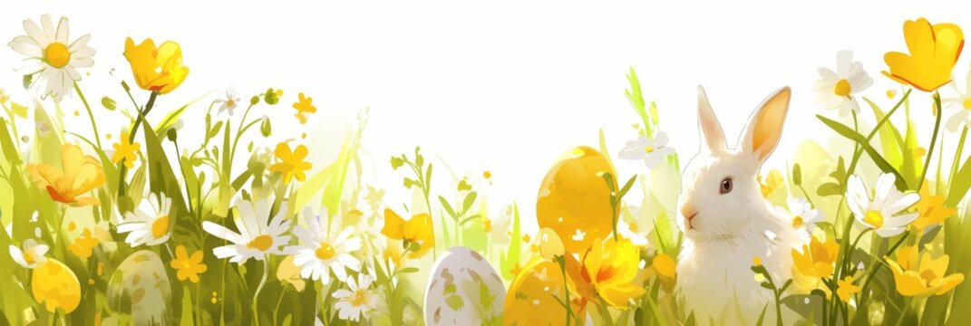 Create an inspiring Easter background radiating warmth and love, with plenty of free space for text
