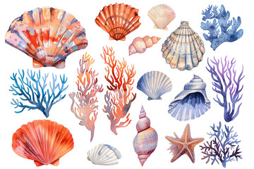 Seamless seashell pattern for beachy designs or summery wallpapers