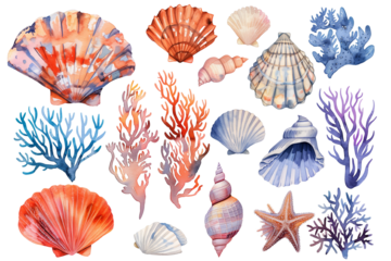 Seamless seashell pattern for beachy designs or summery wallpapers