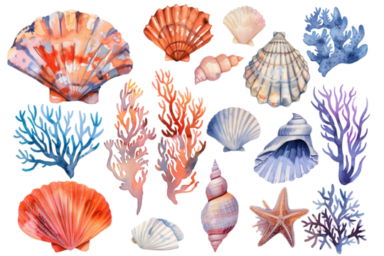 Seamless seashell pattern for beachy designs or summery wallpapers