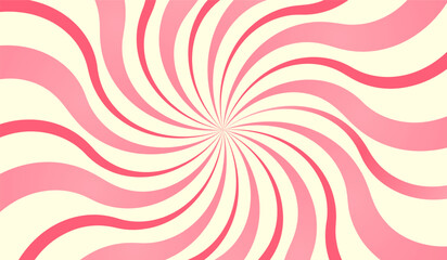 Candy radial background. Marshmallow swirl pattern. Retro psychedelic backdrop.