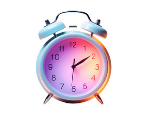 Alarm clock isolated on transparent background. Icon