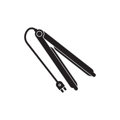 Hair straightener symbol icon, vector illustration design