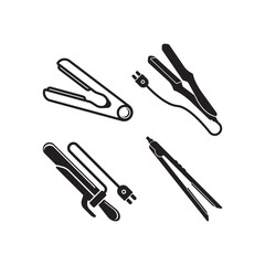 Hair straightener symbol icon, vector illustration design