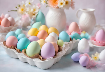 Colorful painted easter eggs - 769085106