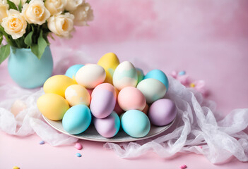 Colorful painted easter eggs - 769085165