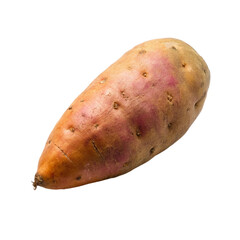 Sweet potato isolated on transparent background. Fresh organic sweet potato.