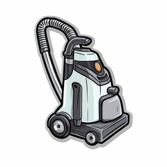 vacuum cleaner, sticker on white background