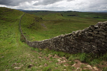 Along the Hadrian's wall between Gilsland and Twice Brewed - Northumberland - England - UK
