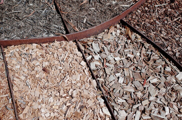 sample display mulch for gardening in the store