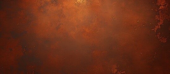 Brown rusty metal texture background, old steel surface with rust and grain. Dark brown wood 