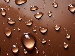 water droplets on all brown matte background with copy space and blank pattern for text or photo backgrdrop