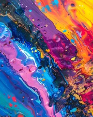abstract fluid art painting