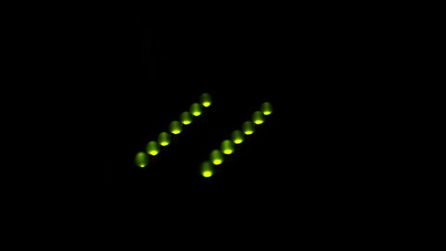 Vummeter, picometer, green and yellow mixing console