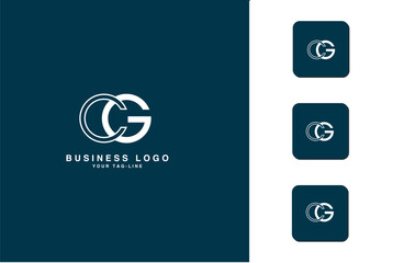 alphabet Letters CG, GC, Initials Logo Monogram