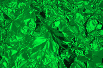 Textura o fondo de papel de aluminio verde