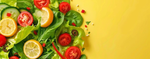 fresh vegetables salad background.