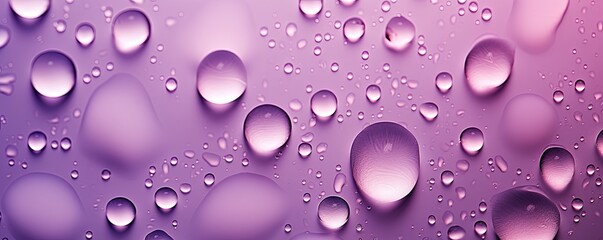 water droplets on all mauve matte background with copy space and blank pattern for text or photo backgrdrop - obrazy, fototapety, plakaty