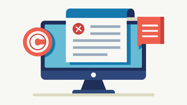A computer screen displaying a cease and desist letter reminding individuals of the consequences of using copyrighted material without