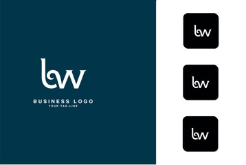 BW, WB, B, W, Abstract Letters Logo monogram
