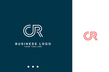 CR, RC, C, R, Abstract Letters Logo monogram - obrazy, fototapety, plakaty