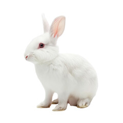Obraz premium White rabbit isolated on white or transparent background