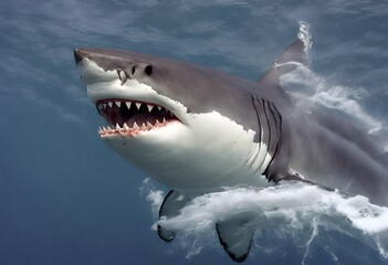 Fototapeta premium A view of a Great White Shark