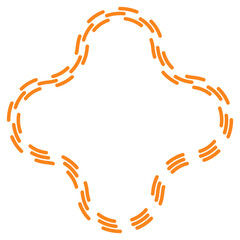 Obraz premium Star dashed line. Vector illustration. 