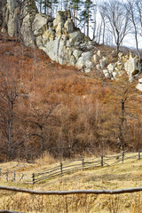 Geological landscape on Bozioru Buzau touristic area