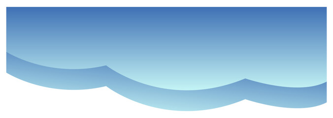 Blue gradient shapes for paper corners. Vector illustration.