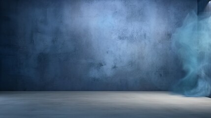 Abstract Darkness: Empty Dark Blue Background with Radiating Rays

