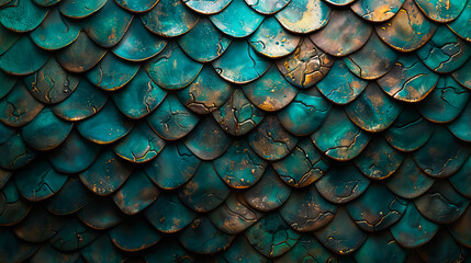 Abstract Dragon Design Detail.  Alligator Leather Background.  Old Crocodile