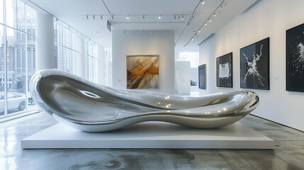  Interior Culture and Famous Sculptures.  Abstract Sofa Showcase