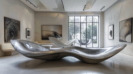  Interior Culture and Famous Sculptures.  Abstract Sofa Showcase