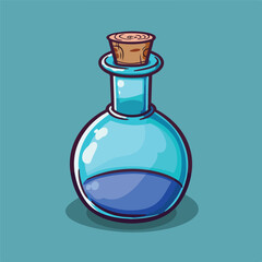 Flask icon design  vector illustration cartoon 