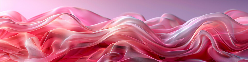 Fototapeta premium Flowing Soft Pink Veil Generative AI