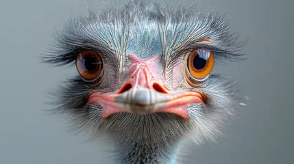 Foto op Canvas Portrait of an ostrich with a large beak and eyes © taraskobryn